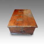 Antique Colonial hardwood merchants chest - Image 4