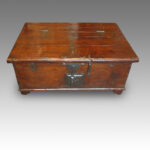 Antique Colonial hardwood merchants chest