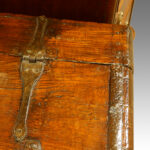 Antique hardwood iron bound merchants chest - Image 5