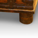 Antique hardwood iron bound merchants chest - Image 7