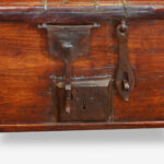 Antique hardwood merchants valuables chest - Image 7