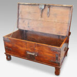 Antique hardwood merchants valuables chest - Image 5