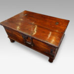 Antique hardwood merchants valuables chest - Image 2