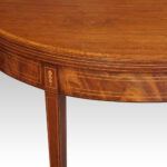 Antique mahogany demi lune tea table - Image 6