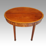 Antique mahogany demi lune tea table - Image 4