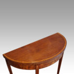 Antique mahogany demi lune tea table - Image 2