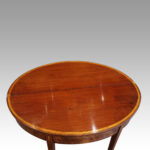 Antique mahogany demi lune tea table - Image 3