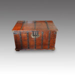 Antique iron bound merchants chest - Image 10
