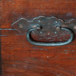 Antique iron bound merchants chest - Image 8