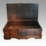 Antique iron bound merchants chest - Image 2