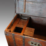 Antique iron bound merchants chest - Image 5