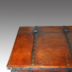 Antique iron bound merchants chest - Image 4