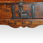 Antique iron bound merchants chest - Image 7