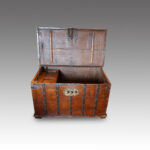 Antique iron bound merchants chest - Image 3