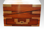 Antique kingwood writing slope - Image 6