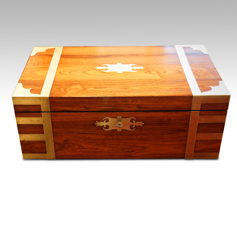 Antique-kingwood-writing-slope.jpg Antique kingwood writing slope - Image 1