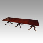 Antique large 3 pillar dining table 14ft.