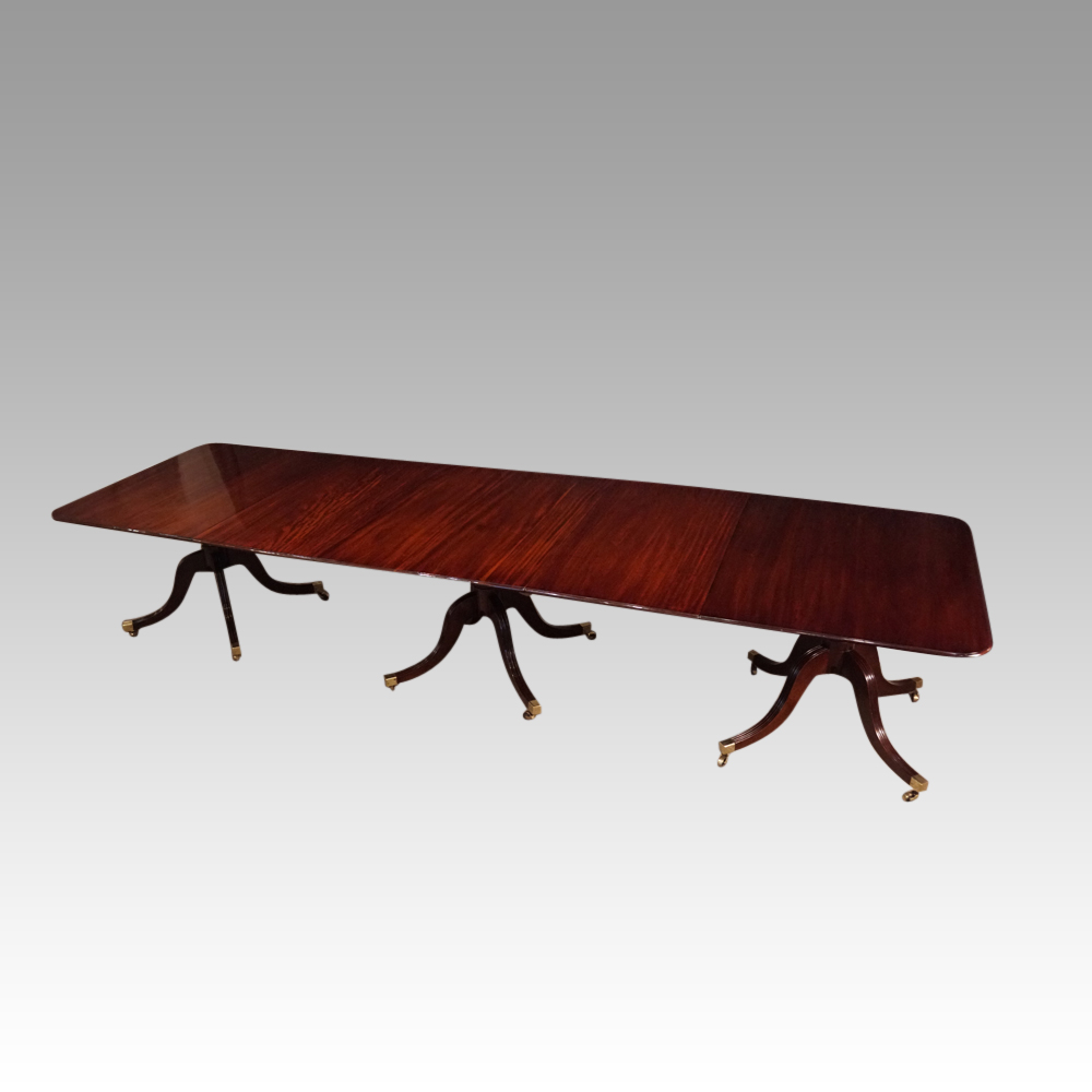 Antique-large-3-pillar-dining-table.jpg Antique large 3 pillar dining table 14ft. - Image 1