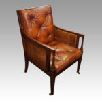 Antique mahogany bergere library chair - Image 2