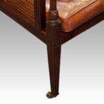 Antique mahogany bergere library chair - Image 6