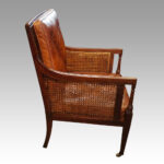 Antique mahogany bergere library chair - Image 3