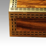 Antique rosewood cut brass box - Image 5