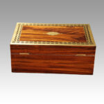 Antique rosewood cut brass box - Image 2