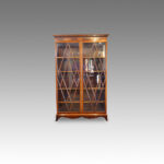 Antique mahogany double door bookcase - Image 7