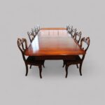 Antique mahogany extending dining table - Image 2