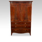 Antique mahogany linen press