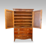 Antique mahogany linen press - Image 5