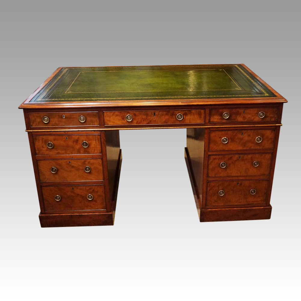 Antique-mahogany-partners-desk.jpg Antique mahogany partners desk - Image 1
