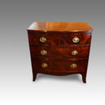 Antique mahogany small bow-front chest