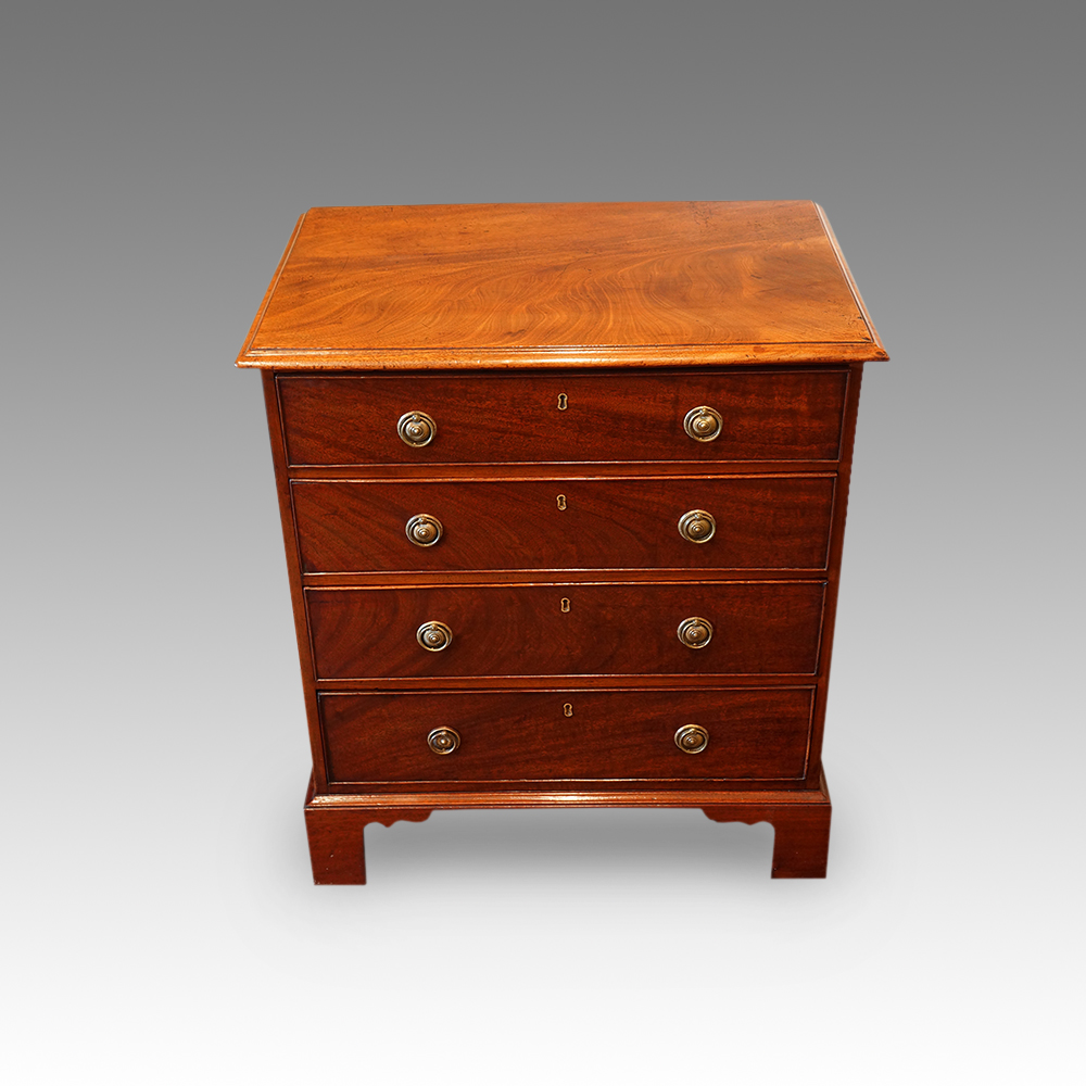 Antique-mahogany-small-chest-of-drawers.jpg Antique mahogany small chest of drawers - Image 1