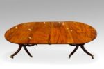 Antique mahogany twin pillar dining table - Image 11