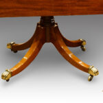Antique mahogany twin pillar dining table - Image 9