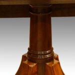 Antique mahogany twin pillar dining table - Image 8