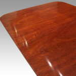 Antique mahogany twin pillar dining table - Image 7
