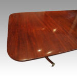 Antique mahogany twin pillar dining table - Image 8
