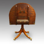 Antique mahogany twin pillar dining table - Image 6