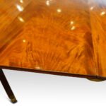 Antique mahogany twin pillar dining table - Image 7