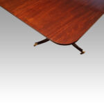 Antique mahogany twin pillar dining table - Image 5