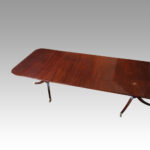 Antique mahogany twin pillar dining table - Image 12