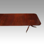 Antique mahogany twin pillar dining table - Image 11