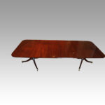Antique mahogany twin pillar dining table - Image 10