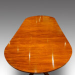 Antique mahogany twin pillar dining table - Image 2