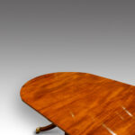 Antique mahogany twin pillar dining table - Image 3