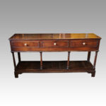 Antique oak 3 drawer dresser base