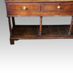 Antique oak 3 drawer dresser base - Image 7