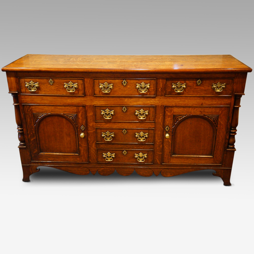 Antique-oak-Anglesey-dresser-base.jpg Antique oak Anglesey dresser base - Image 1